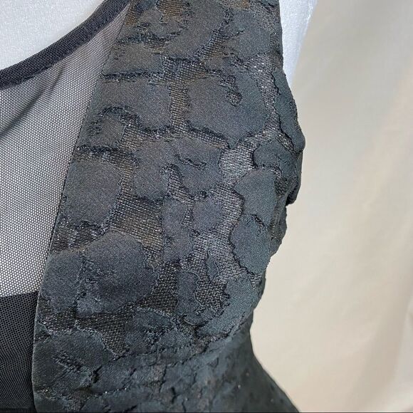 Homemade Black Fit and Flare V Neck and Back Midi Length Party Dress Size 2 - Picture 8 of 16